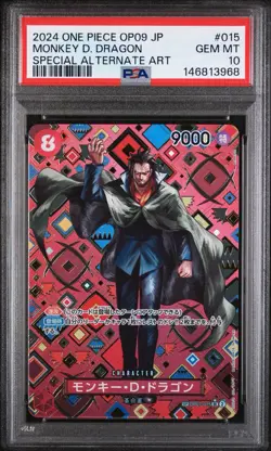 PSA 10 Monkey D Dragon SP OP07-015 Emperors in the New World OP09 ONE PIECE JPN - Image 1