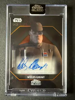 Myles Grint Auto 2024 Topps Chrome Black Star Wars Dark Side Orange /25 #ADS-DS - Image 1