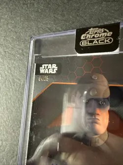 Myles Grint Auto 2024 Topps Chrome Black Star Wars Dark Side Orange /25 #ADS-DS - Image 2
