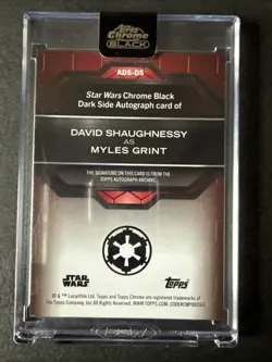 Myles Grint Auto 2024 Topps Chrome Black Star Wars Dark Side Orange /25 #ADS-DS - Image 3