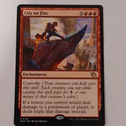 MTG City on Fire Rare Promo Red English Regular March of the Machine 0135 - Image 1