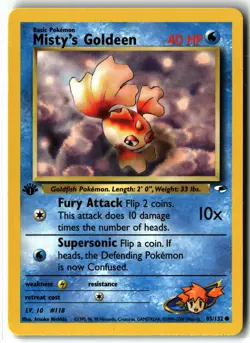 2000 Misty's Goldeen ⭐ 85/132 1st Edition Vintage WOTC Gym Heroes Pokemon NM/LP - Image 1