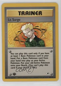 Lt Surge 1st Ed. Pokemon Gym Heroes #101 2000 - Image 1