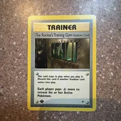 Pokemon Card - The Rocket's Training Gym Gym Heroes 104/132 1st Edition Rare - Image 1