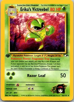 Erika's Victreebel 26/132 Rare Gym Heroes Pokemon 1st Edition Lightly Played - Image 1