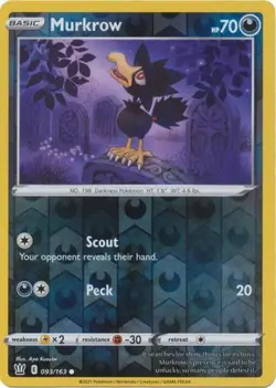 Murkrow 93/163 Reverse Holo | Battle Styles | Pokemon Card - Image 1