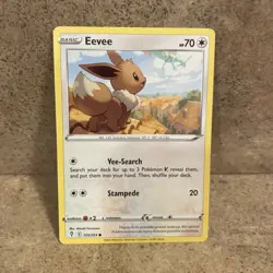 Eevee (125/203) - SWSH07: Evolving Skies - Pokemon TCG 2021 - ft. Rayquaza - NM - Image 2