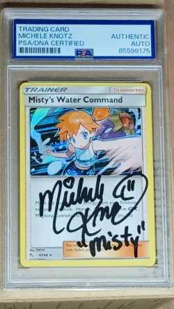 Pokemon TCG Misty's Water Command 63/68 Gym Heroes Autographed PSA/DNA - Image 1