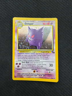 Pokemon TCG Fossil Gengar 5/62 Stage 2 80 HP English 1999 WOTC (Damaged) - Image 1