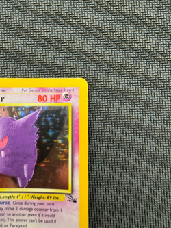 Pokemon TCG Fossil Gengar 5/62 Stage 2 80 HP English 1999 WOTC (Damaged) - Image 5