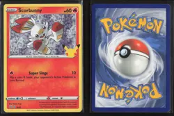 Scorbunny 016/025 Promo McDonald's 25th Anniversary Pokemon Holo NM - Image 3