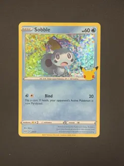 Sobble 24/25 Holo McDonald’s 25th Anniversary Pokemon Card Promo - Image 3