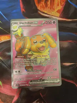 Dachsbun ex 160/142 Ultra Rare SCR SV07: Stellar Crown Pokemon TCG NM - Image 1