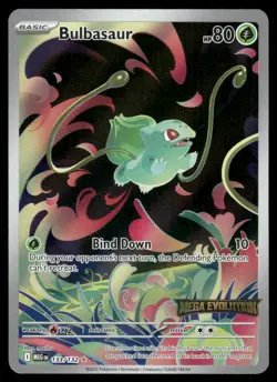 Pokemon Cards Bulbasaur 133/132 Mega Evolution STAMPED Holo NM - Image 1