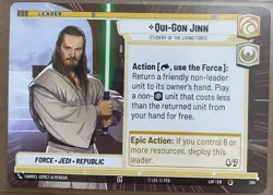 Qui-Gon Jin Pre-Release Promo Card #280 Legends of the Force Star Wars Unlimited - Image 2