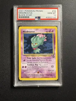 Pokemon TCG Misdreavus #39 Black Star Promo Card WOTC PSA 10 - Image 1