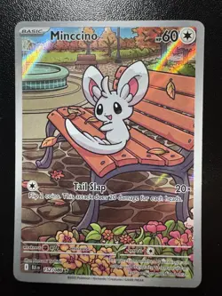 Minccino 152/086 Holo Illustration Rare SV: Black Bolt English Pokemon TCG - Image 1