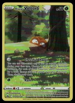 POKEMON HISUIAN VOLTORB CROWN ZENITH GALARIAN GALLERY GG01/GG70 HOLO NM/M - Image 1
