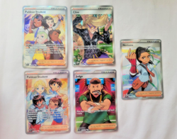 Pokemon Paldean Fates Full Art Ultra Rare Holos 5 Card Lot (LP) Student, Clive, - Image 1