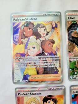 Pokemon Paldean Fates Full Art Ultra Rare Holos 5 Card Lot (LP) Student, Clive, - Image 5