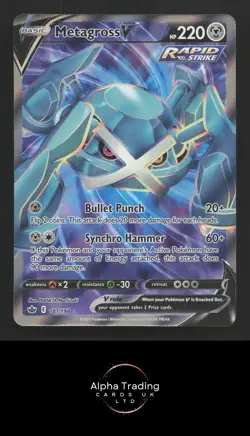 Metagross V 181/198 Ultra Rare Chilling Reign Pokemon Near Mint - Image 1
