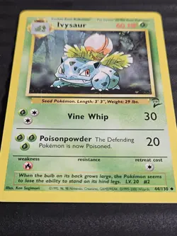 Pokemon Card Base Set 2 Ivysaur 44/130 Uncommon WOTC Vintage LP/NM 1990's - Image 4