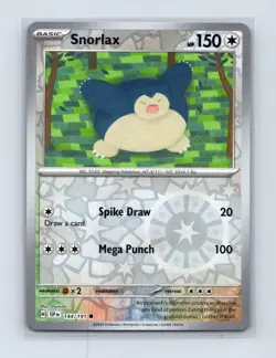 Snorlax 144/191 Common Surging Sparks Pokemon Reverse Holo Lightly Played - Image 1