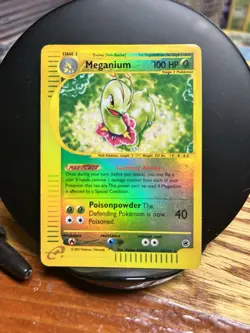 2002 Pokemon TCG Meganium Expedition Base Set Reverse Holo Rare Card 18/165 MP - Image 1