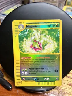 2002 Pokemon TCG Meganium Expedition Base Set Reverse Holo Rare Card 18/165 MP - Image 2