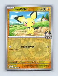 Ethan's Pichu 071/182 Common Destined Rivals Pokemon Reverse Holo Lightly Played - Image 1