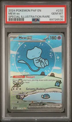 2024 POKEMON PAF EN-PALDEAN FATES #232 MEW ex PSA GEM MT 10 - Image 1