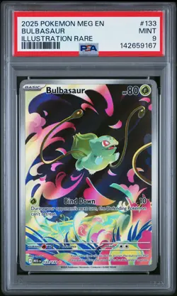 2025 POKEMON MEG EN-MEGA EVOLUTION #133 BULBASAUR PSA MINT 9 - Image 1