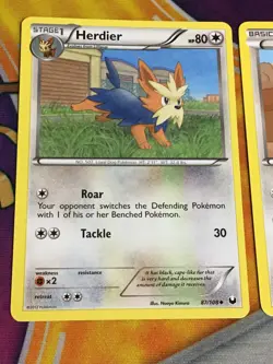 D1008 POKEMON TCG DARK EXPLORERS LILLIPUP 86 HERDIER 87 MP-HP - Image 2