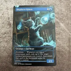Displacer Kitten - Custom Art MTG Magic The Gathering Playtest Card - Image 1