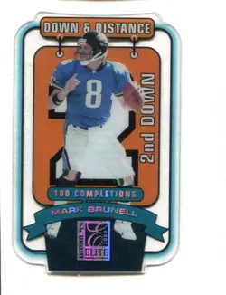 2000 Donruss Elite Down Distance Die Cuts Mark Brunell /100 Jacksonville Jaguars - Image 3