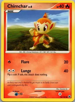 NM - Chimchar (56) #56/100 | Common | Majestic Dawn - Image 1