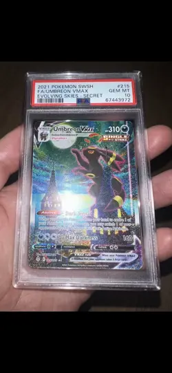 Pokemon Cards - PSA 10 Umbreon Vmax 215/203 - Moonbreon Evolving Skies GEM MT - Image 2