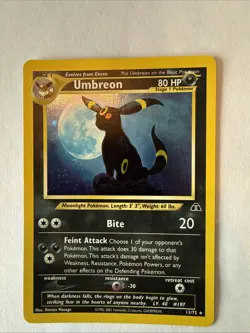 Pokemon TCG Umbreon Neo Discovery Holo Rare Card 13/75 - Image 1