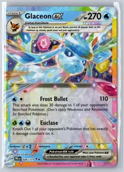 Glaceon ex 026/131 Holo Double Rare Prismatic Evolutions Pokemon Near Mint - Image 1