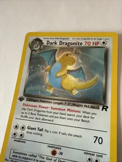 Pokemon TCG Dark Dragonite Holo Rare Card 1st Edition 5/82 - Image 3
