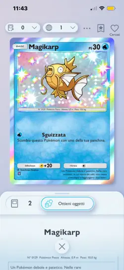 TCG Pokemon Pocket Shiny Magikarp ITA [FAST] ✨✨ - Image 1