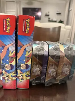 Pokemon Sealed Lot 2 Hop’s Zacian ex Boxes + 3 Tins 10 DR 7 JT Packs - Image 3