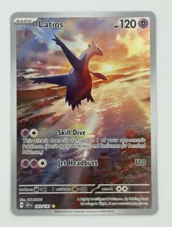 Pokemon TCG Latios 203/191 SV08 Surging Sparks Illustration Rare Full Art Holo - Image 1