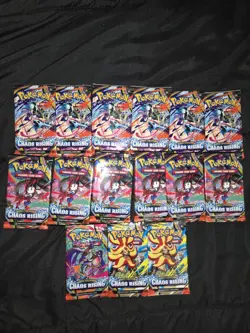 Pokemon TCG Chaos Rising Booster Packs Lot of 15 - Brand New & Sealed - Mega Evo - Image 1