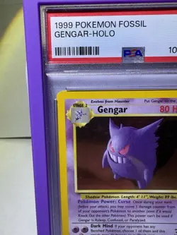 1999 Pokemon Fossil: Gengar Holo #5 PSA 7 English (Slab Guard Included) - Image 3