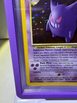 1999 Pokemon Fossil: Gengar Holo #5 PSA 7 English (Slab Guard Included) - Image 4