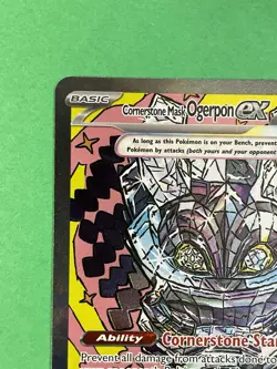 Pokemon Cornerstone Mask Ogerpon ex 160/131 Sv: Prismatic Evolutions Holo - Image 3