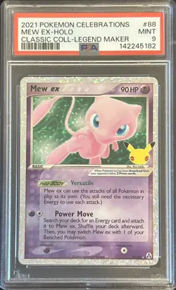 2021 Pokemon Celebrations Mew Ex-Holo Classic Collection- #88/92 PSA 9 MINT - Image 1