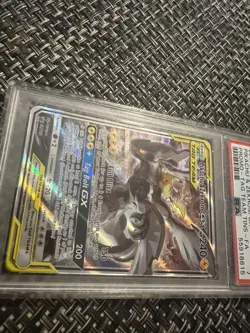 2019 Pokemon Pikachu & Zekrom GX TAG TEAM SM168 Promo Black Star PSA 7 Near Mint - Image 3
