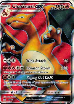 Pokemon TCG CHARIZARD GX Black Star Promos SM60 Holo Promo NM - Image 1
